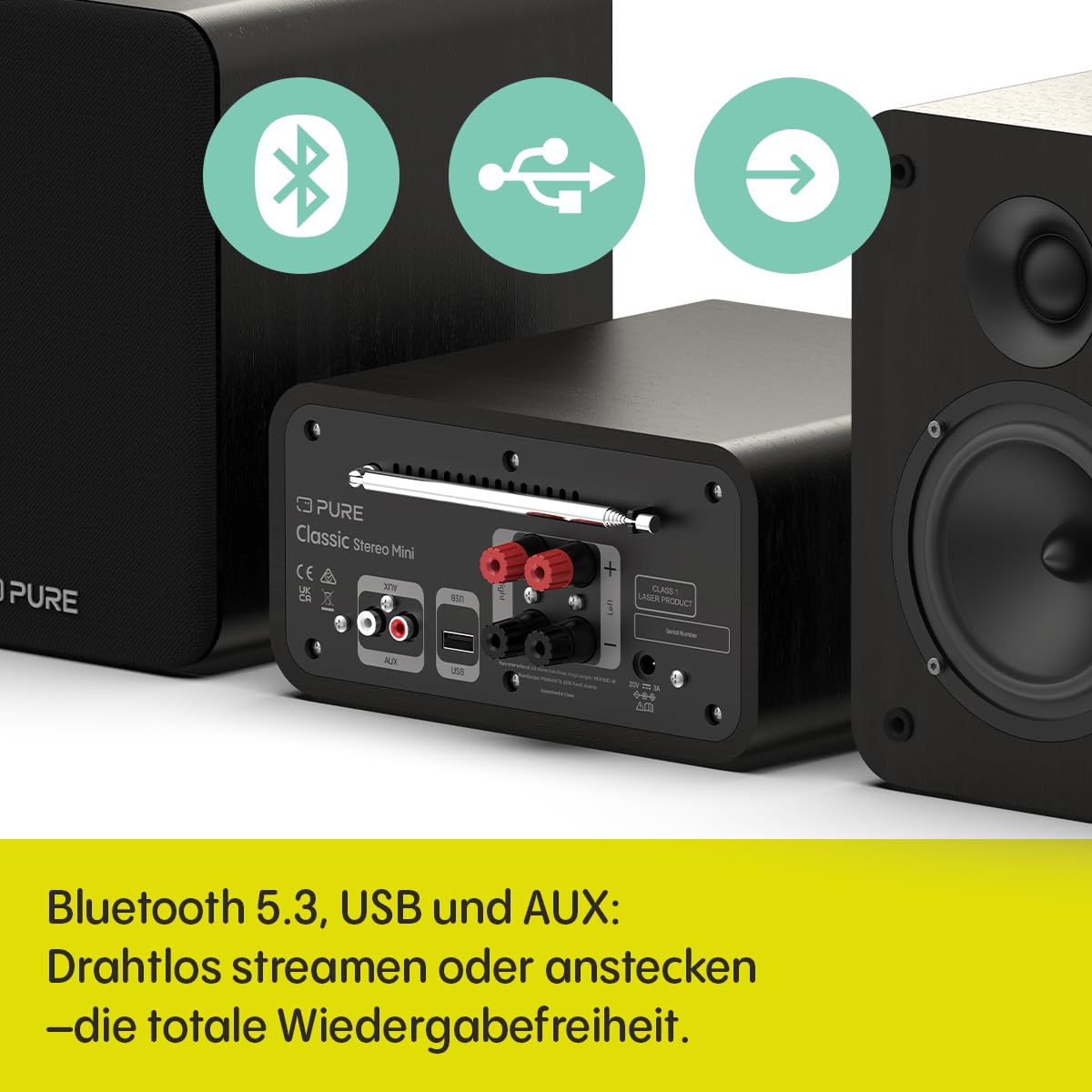 pure-classic-mini-stereoanlage-schwarz-40w-mit-cd-dab image 3