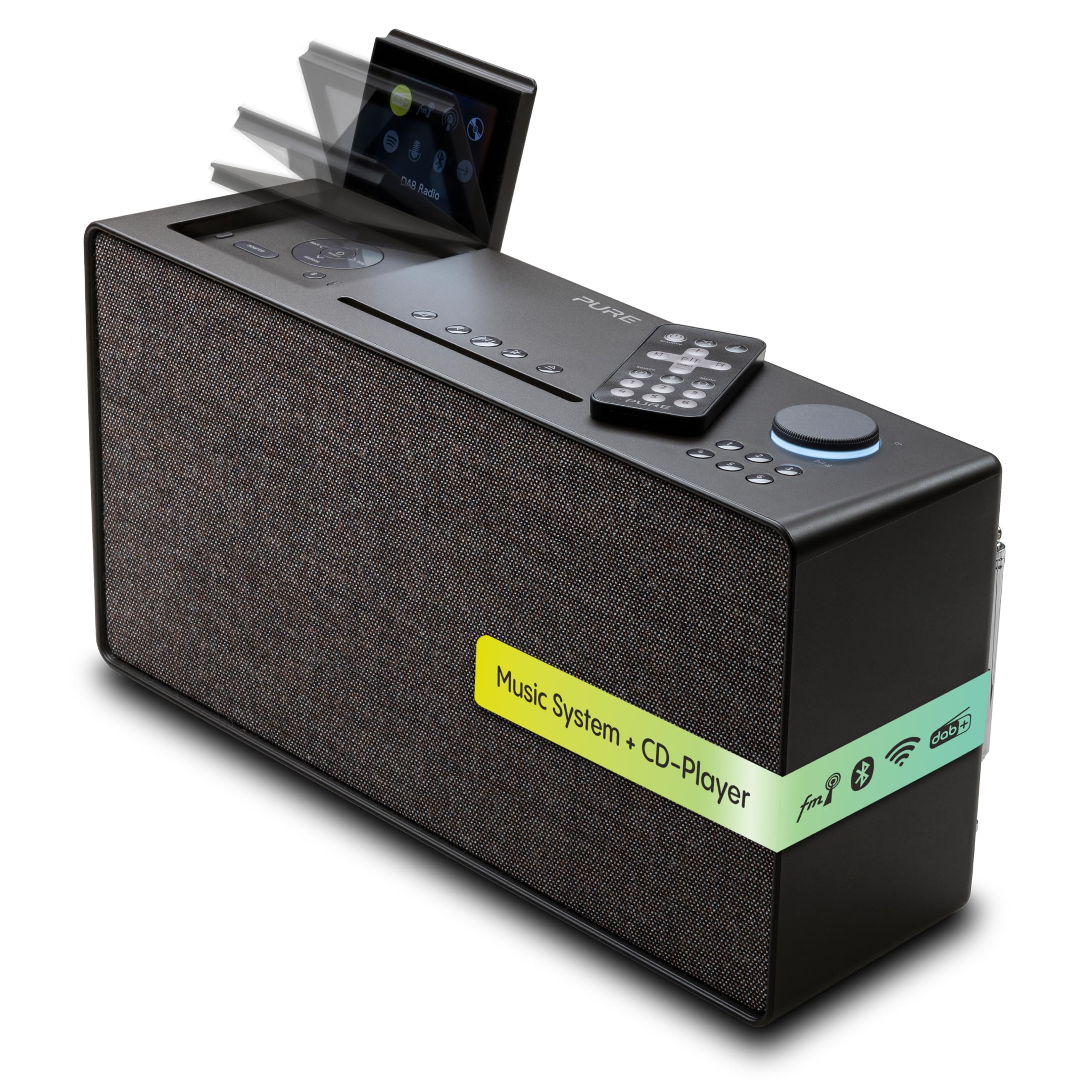 pure-evoke-home-musiksystem-cd-dab-spotify-braun-100w image 1