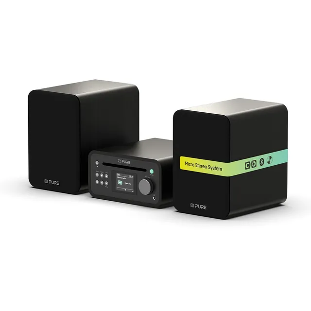 pure-classic-mini-stereoanlage-schwarz-40w-mit-cd-dab image 1