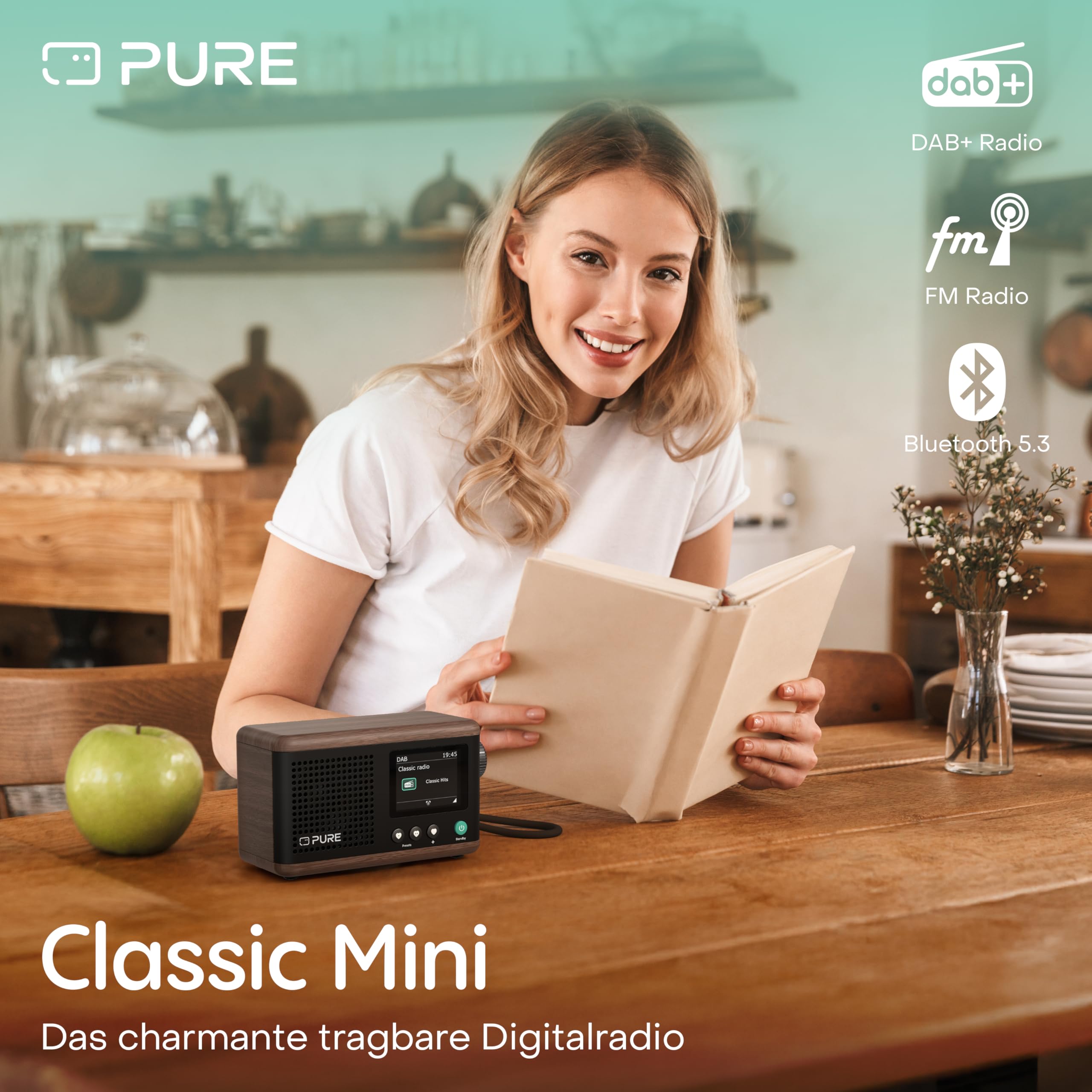 pure-classic-mini-digitalradio-dab-wei-15h-akku-bluetooth image 2
