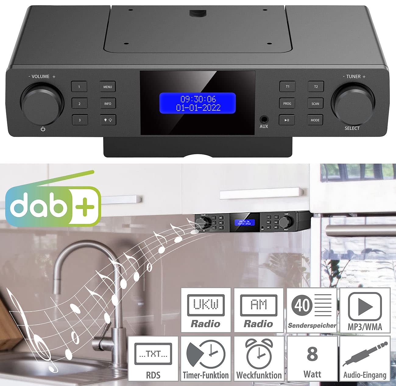 vr-radio-dor-130-k-chen-unterbauradio-dab-mit-licht image 3