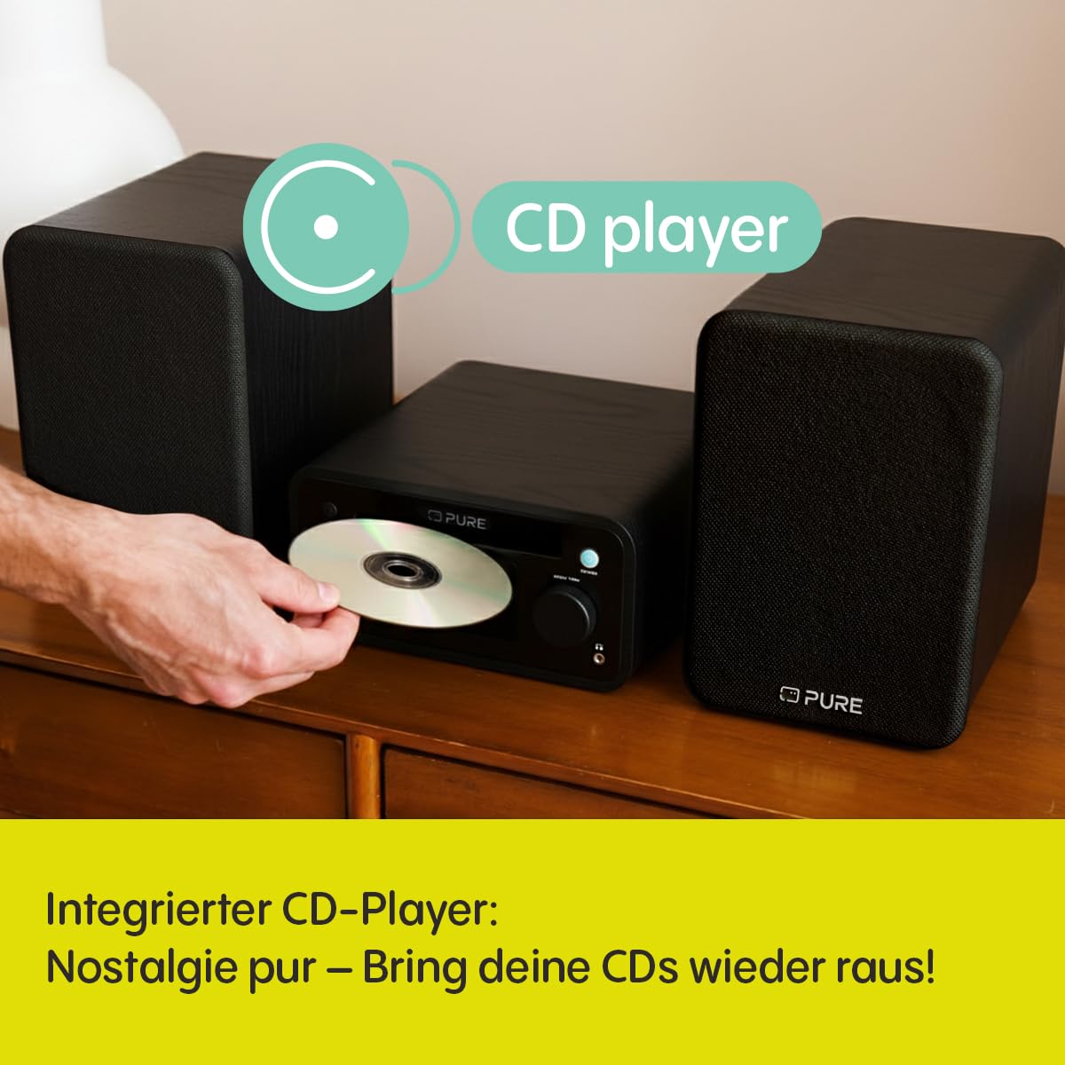 pure-classic-mini-stereoanlage-schwarz-40w-mit-cd-dab image 4