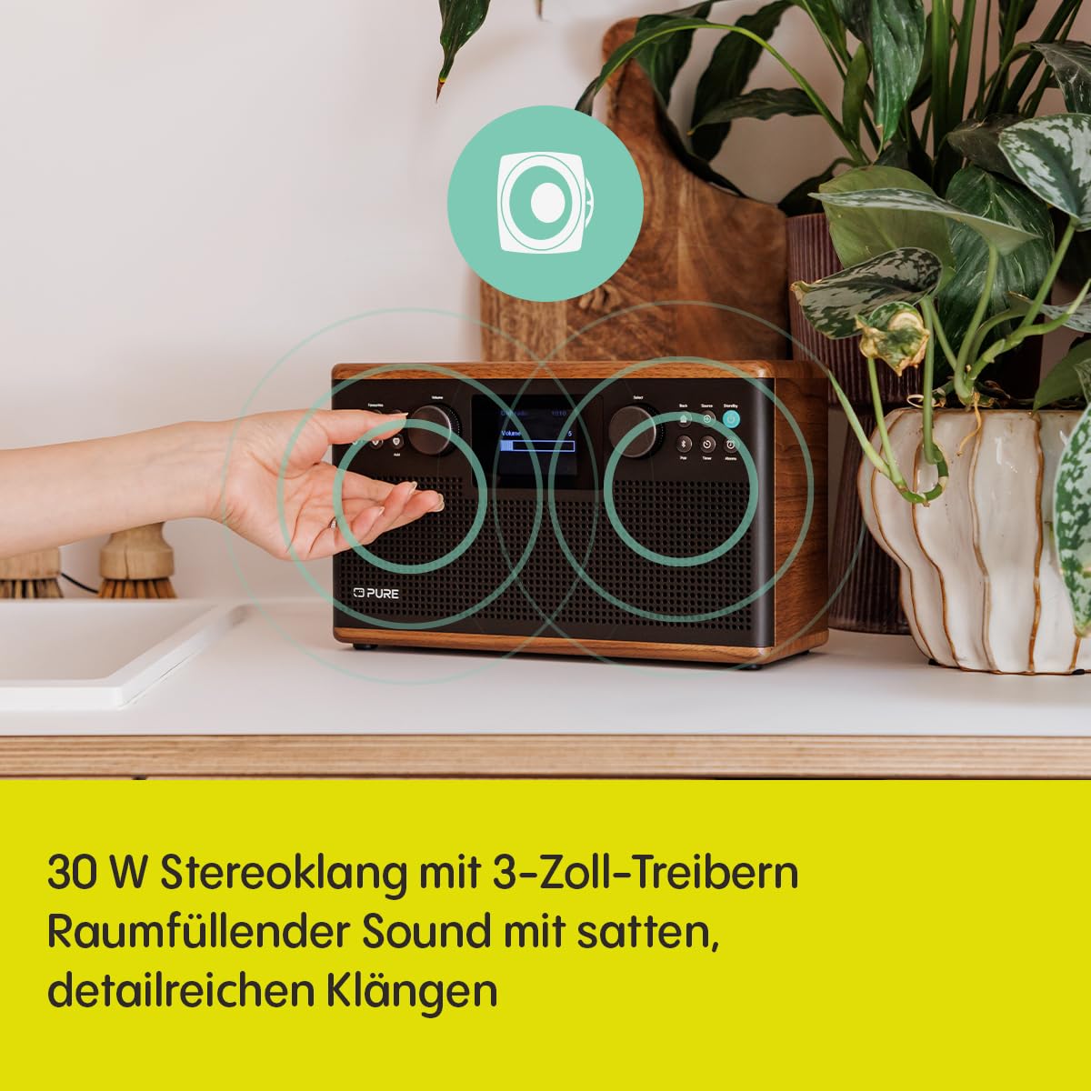 pure-classic-h6-stereo-radio-dab-bluetooth-braun-walnuss image 2